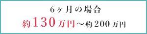 6ヶ月の場合 約130万円〜約200万円